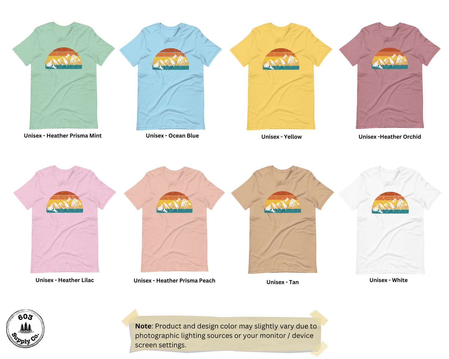 Retro Rainbow Mountain - Unisex t-shirt