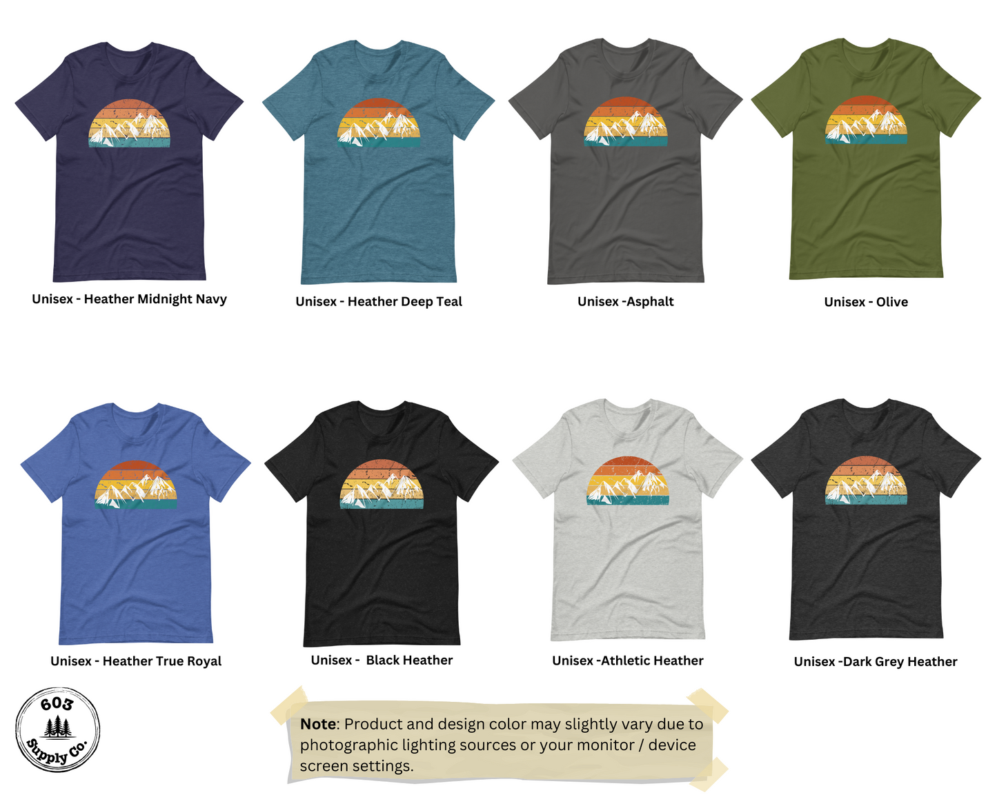 Retro Rainbow Mountain - Unisex t-shirt