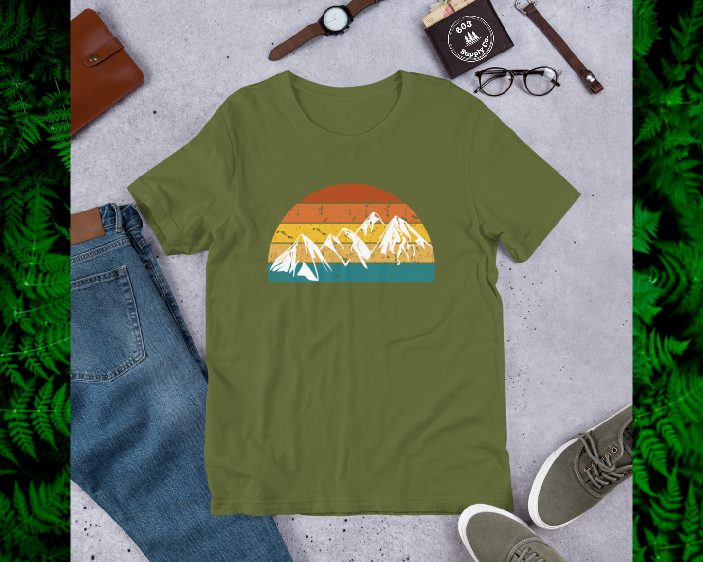 Retro Rainbow Mountain - Unisex t-shirt