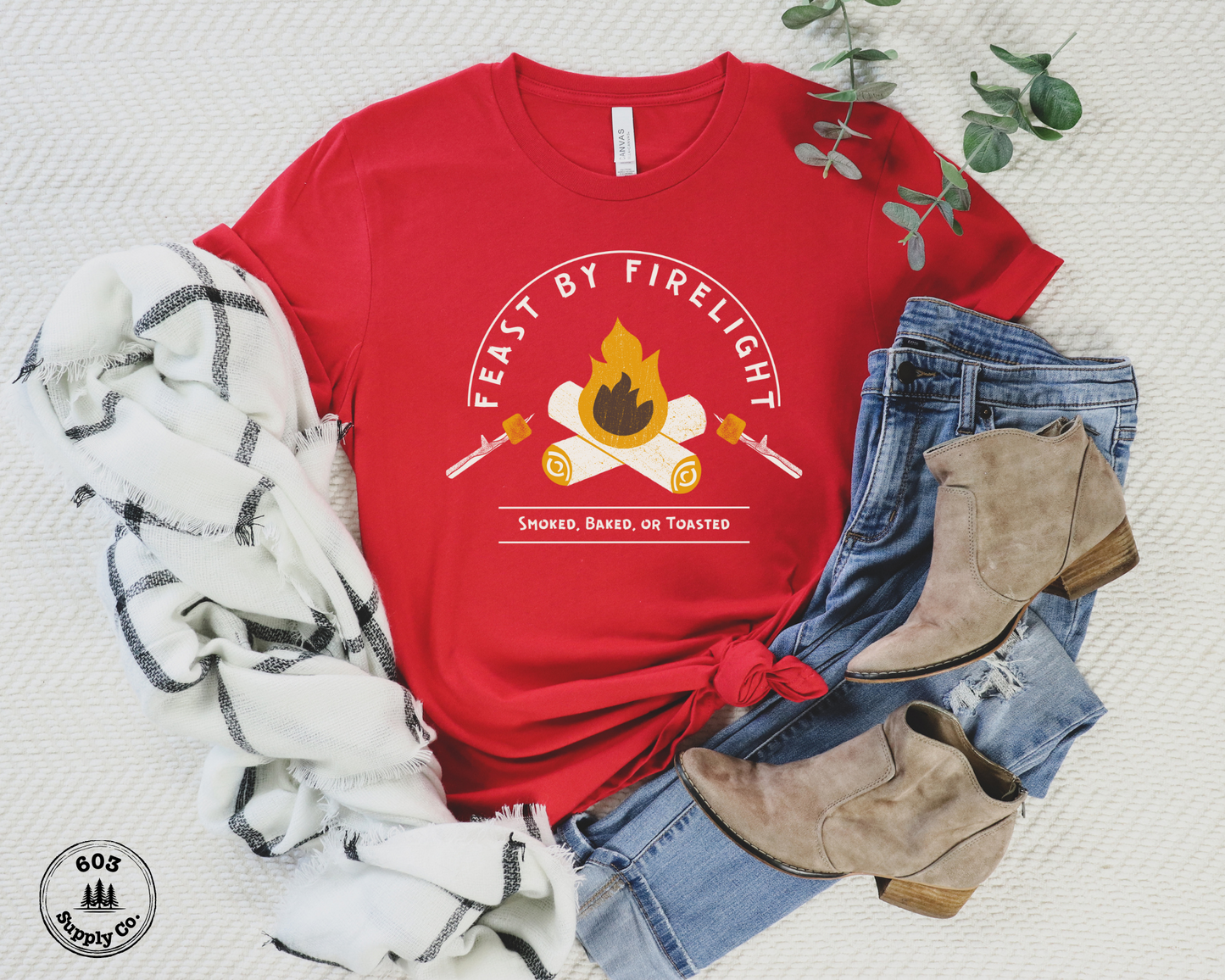 Feast by Firelight (Light Graphic) - Unisex t-shirt