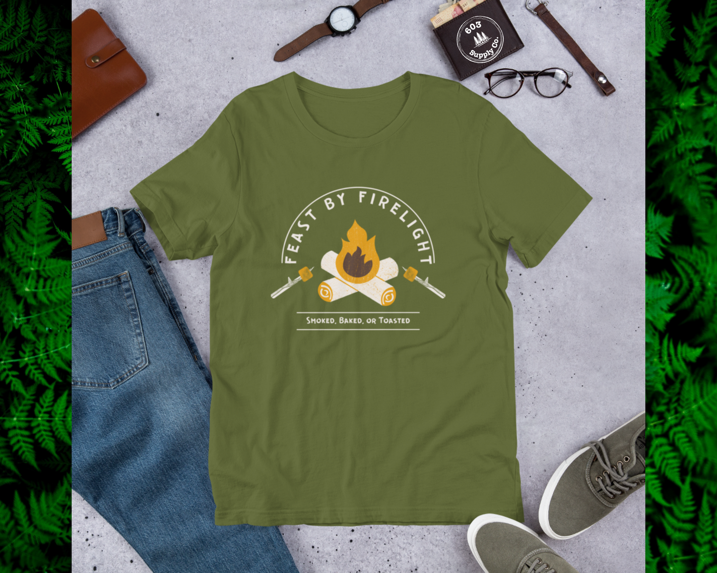 Feast by Firelight (Light Graphic) - Unisex t-shirt