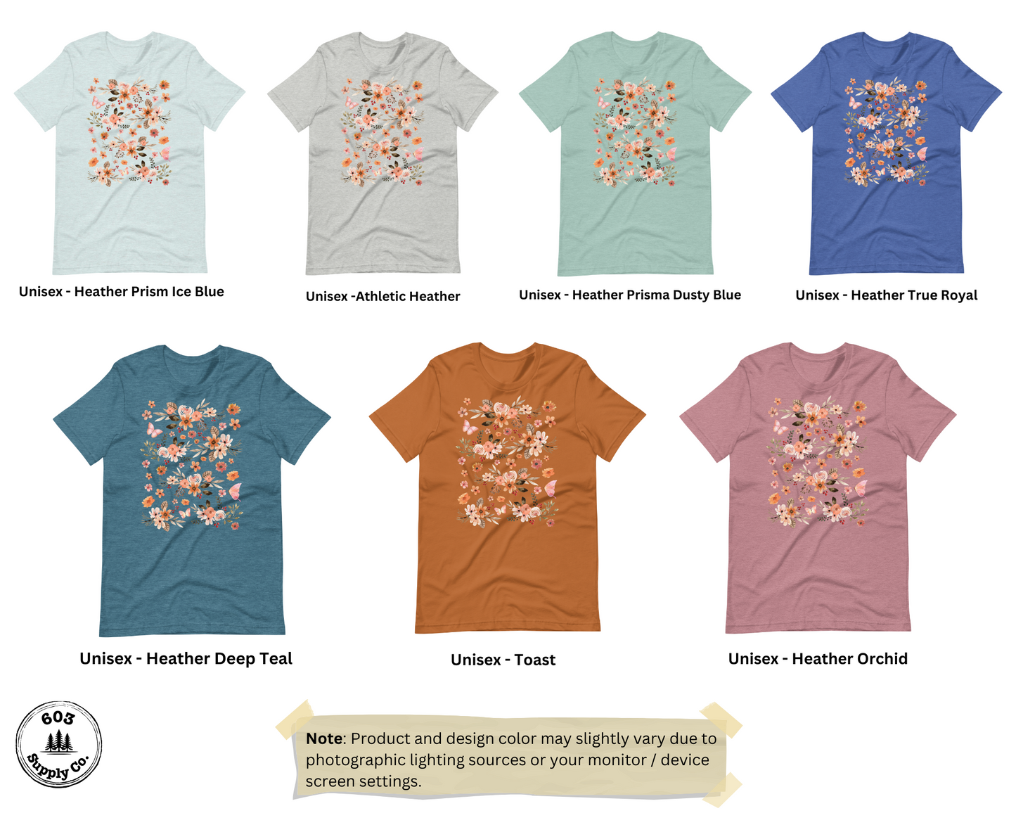 Botanical Series - Autumn Floral - Unisex t-shirt