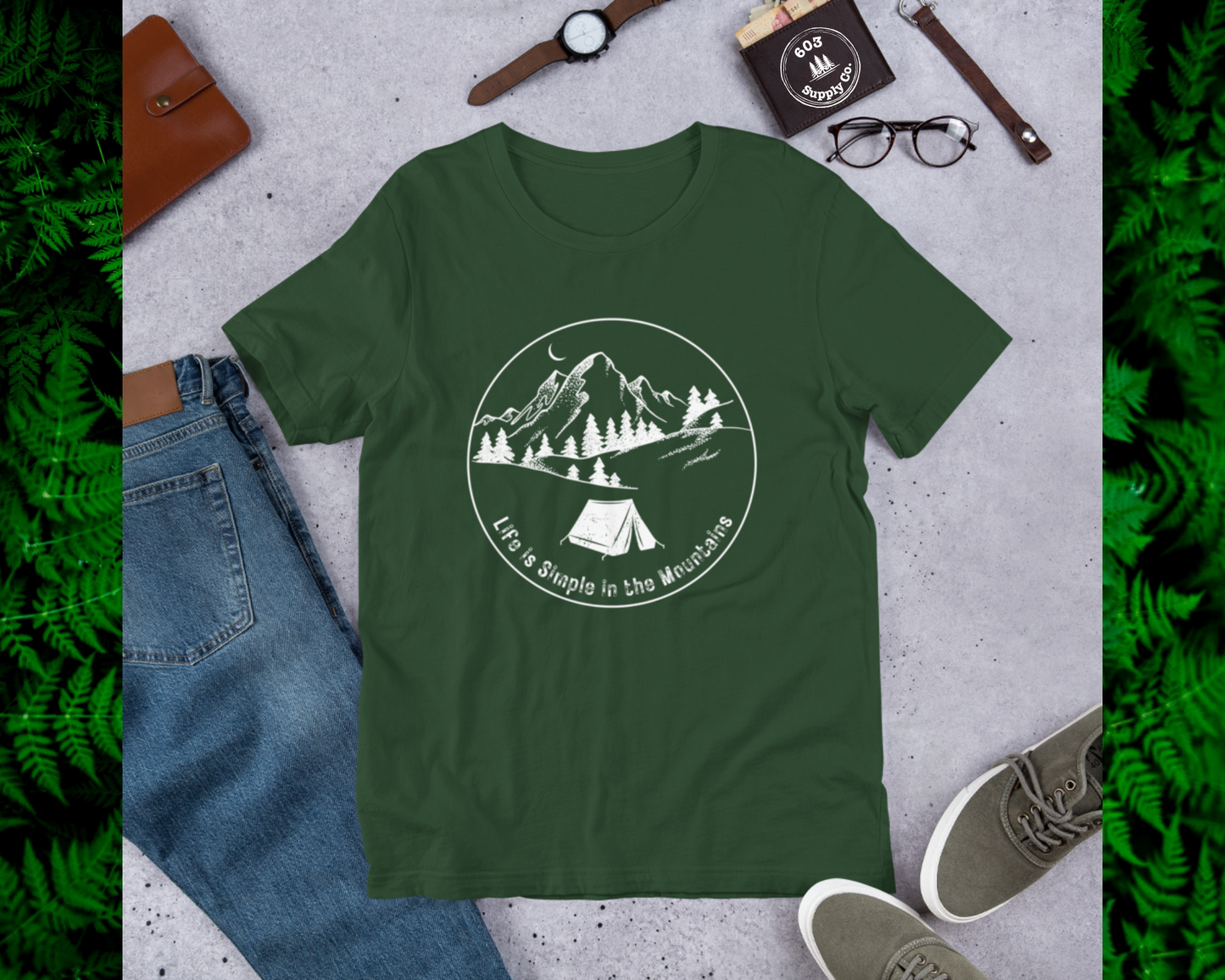 Life is Simple in the Mountains (Light Graphic) - Unisex t-shirt