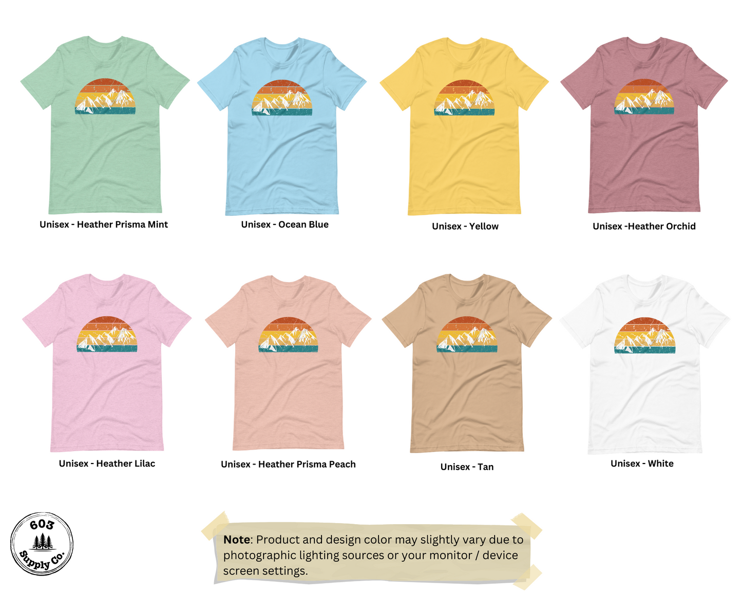 Retro Rainbow Mountain  - Unisex t-shirt