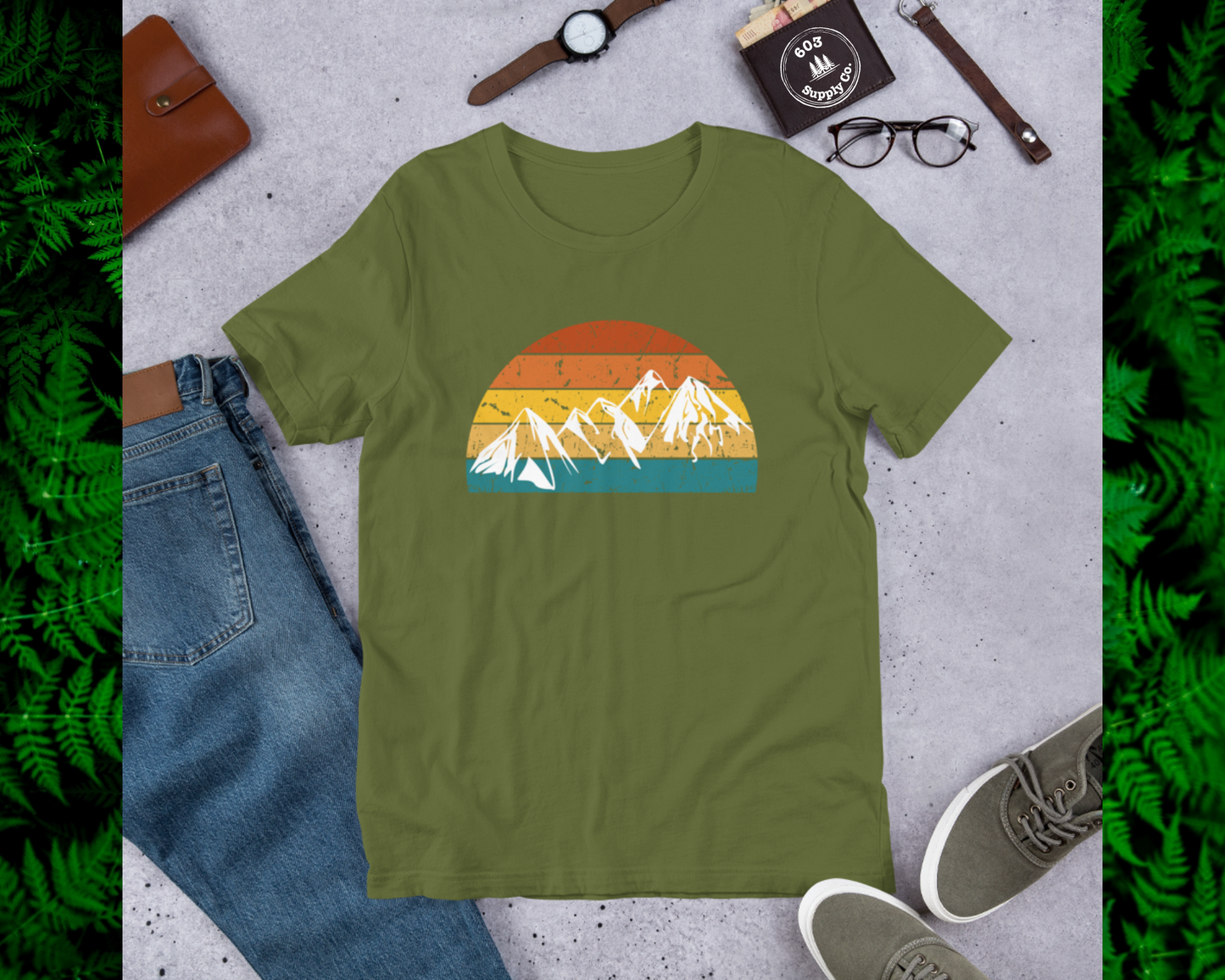 Retro Rainbow Mountain  - Unisex t-shirt