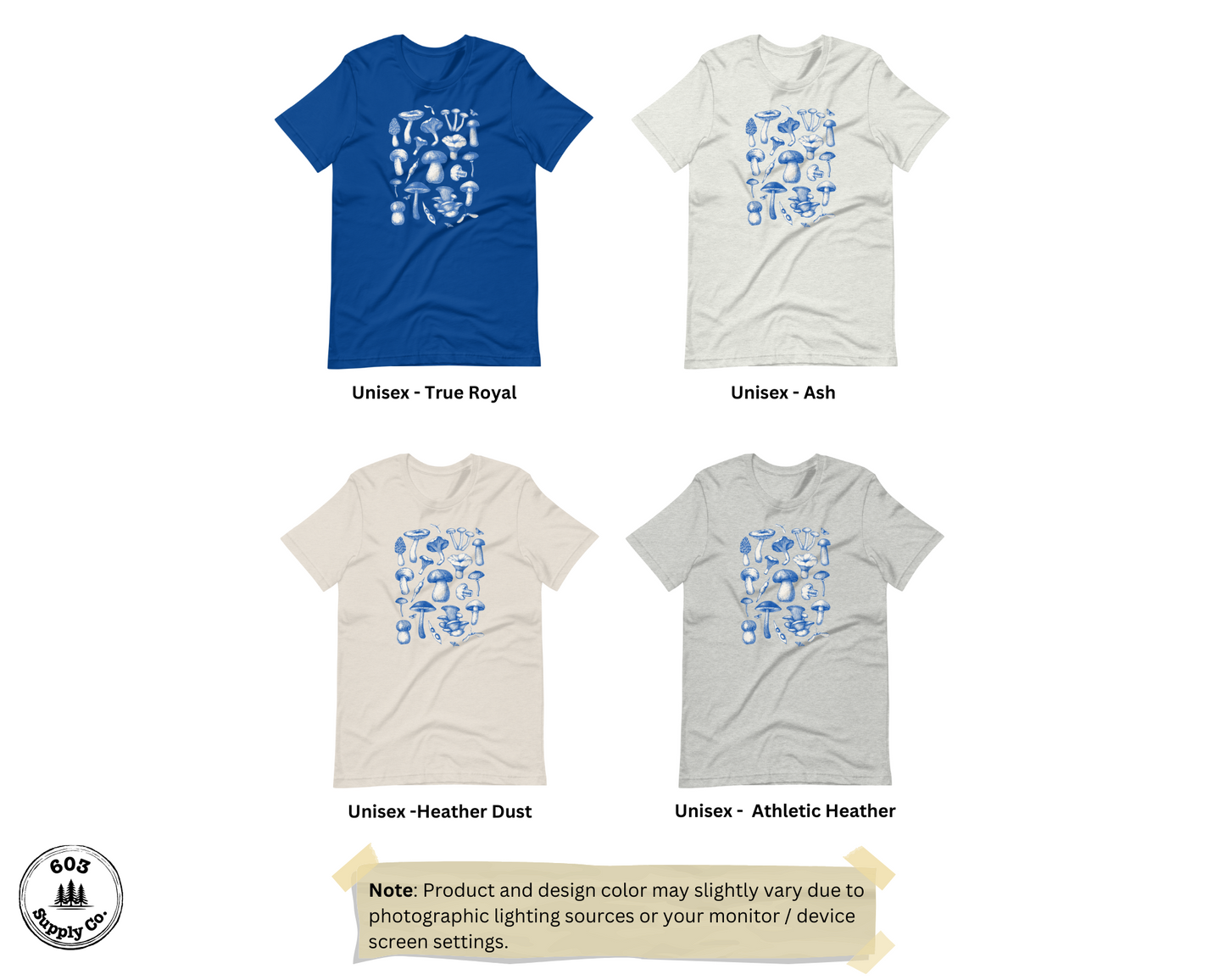 Mushroom Forager (Blue Graphic) - Unisex t-shirt