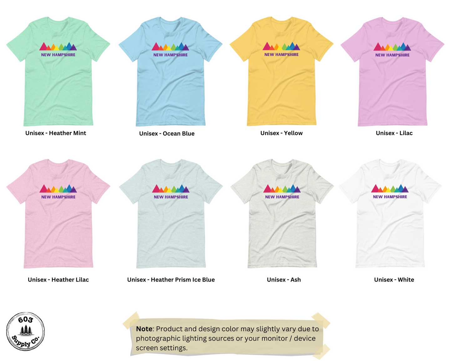 New Hampshire (Rainbow) - Unisex t-shirt