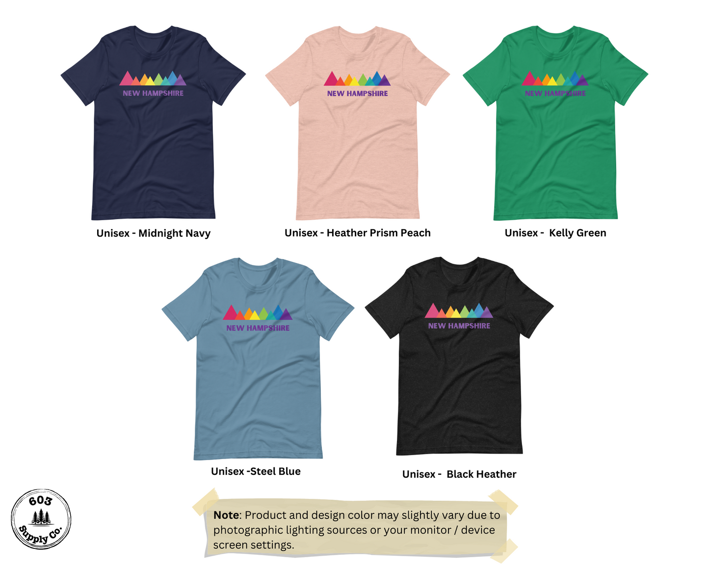 New Hampshire (Rainbow) - Unisex t-shirt