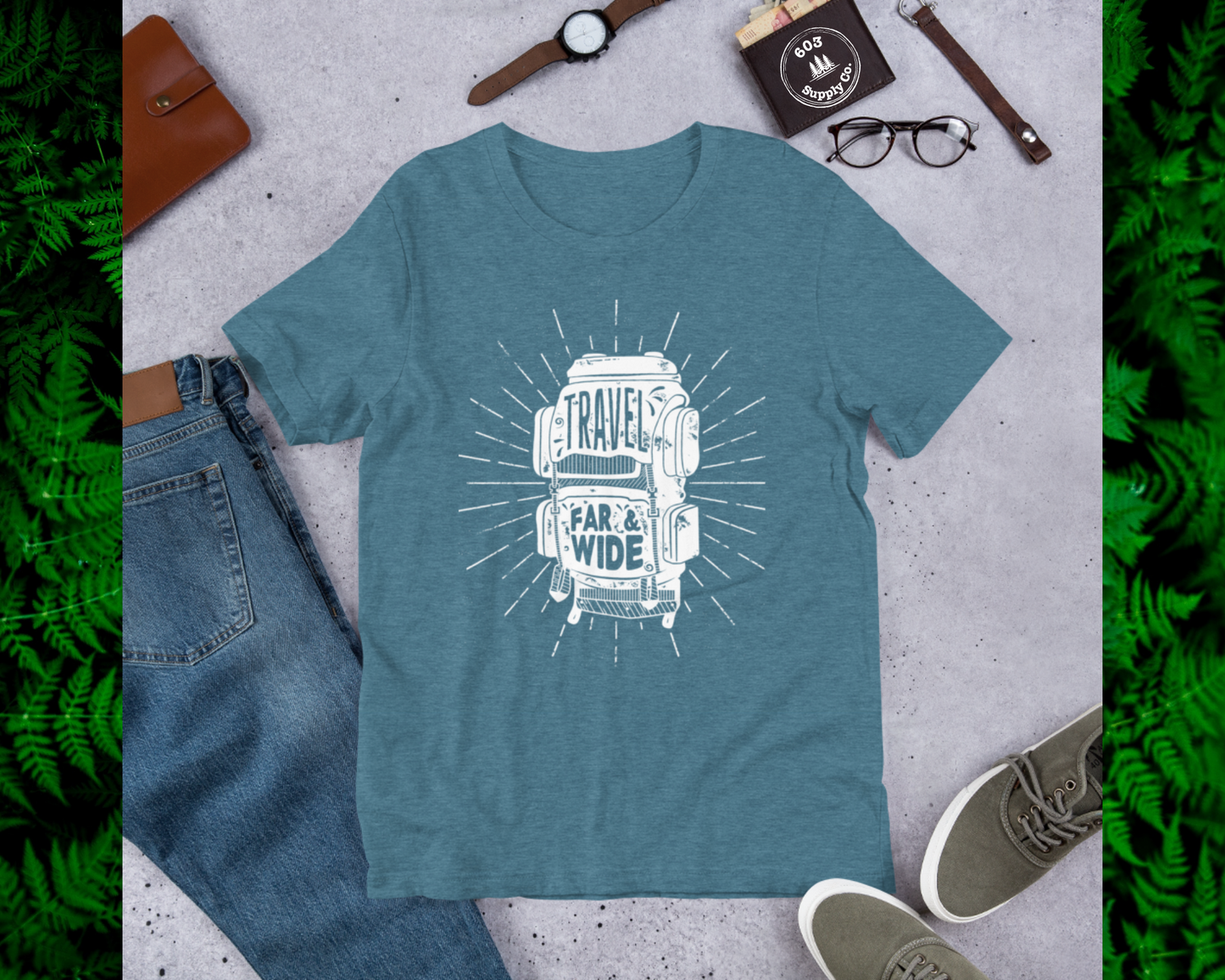 Travel Far & Wide (White Graphic) - Unisex t-shirt